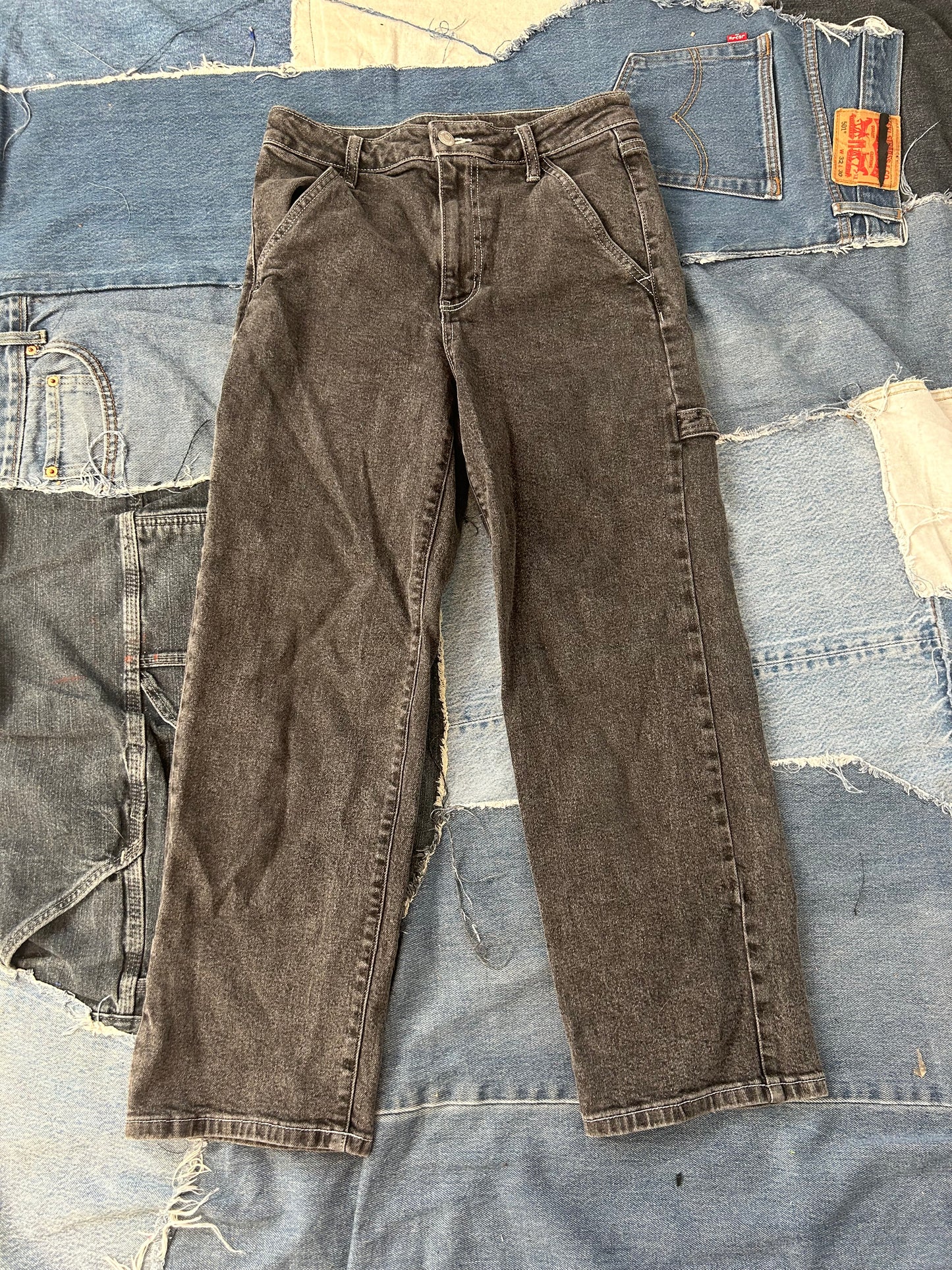 Faded Black Painter Jeans