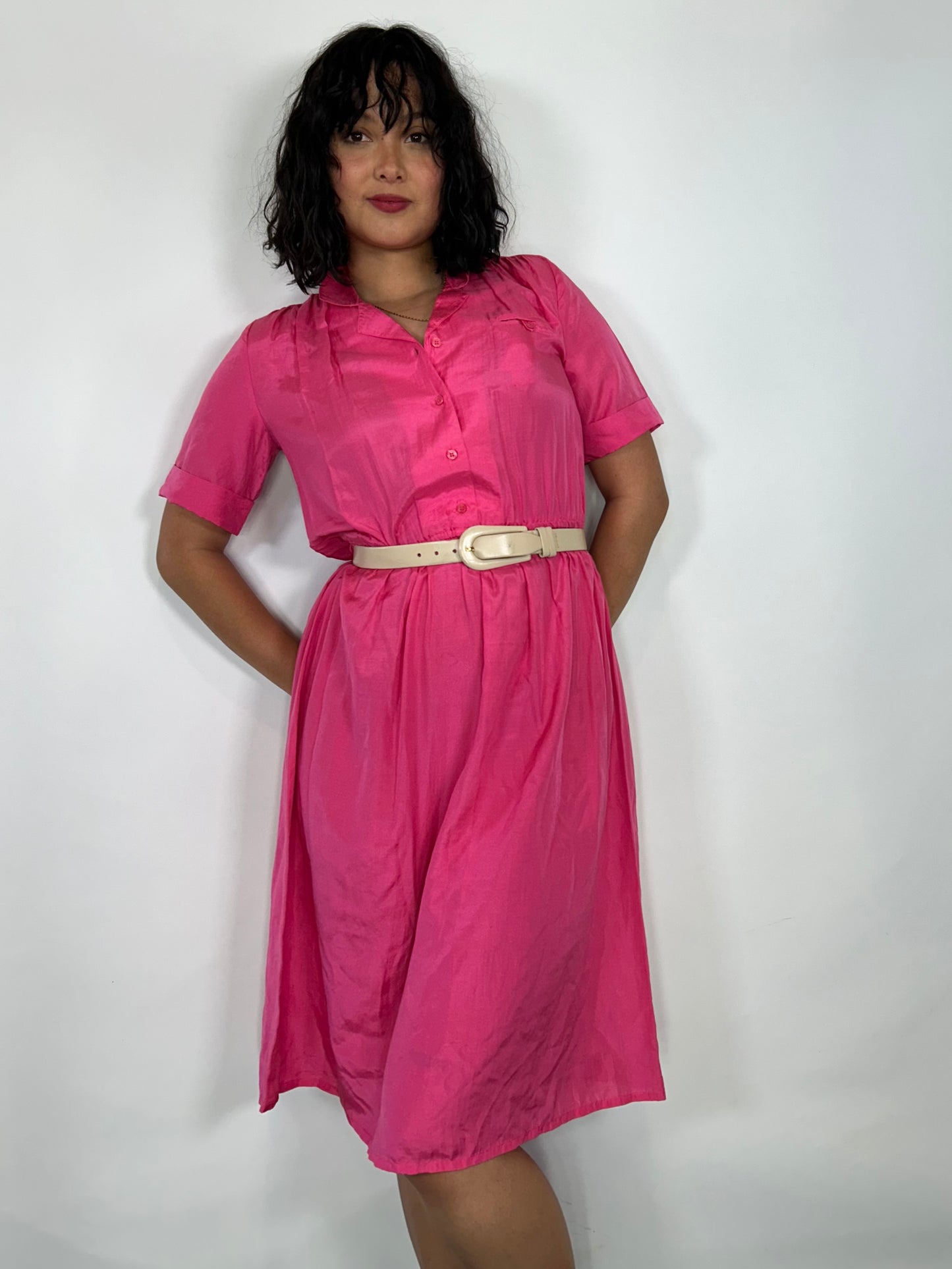 Vintage Silky Pink Dress