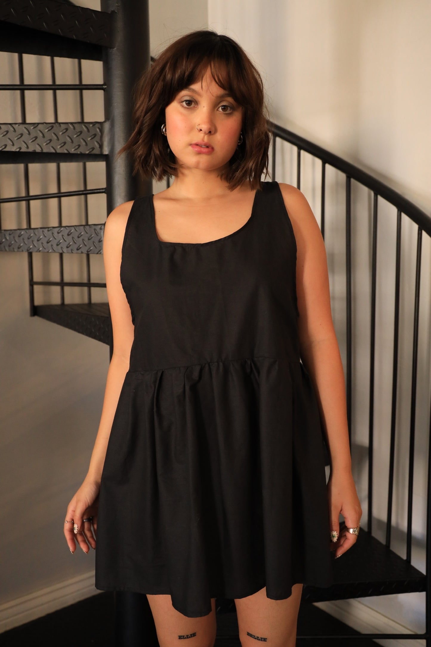 Pitch Black Mini Dress