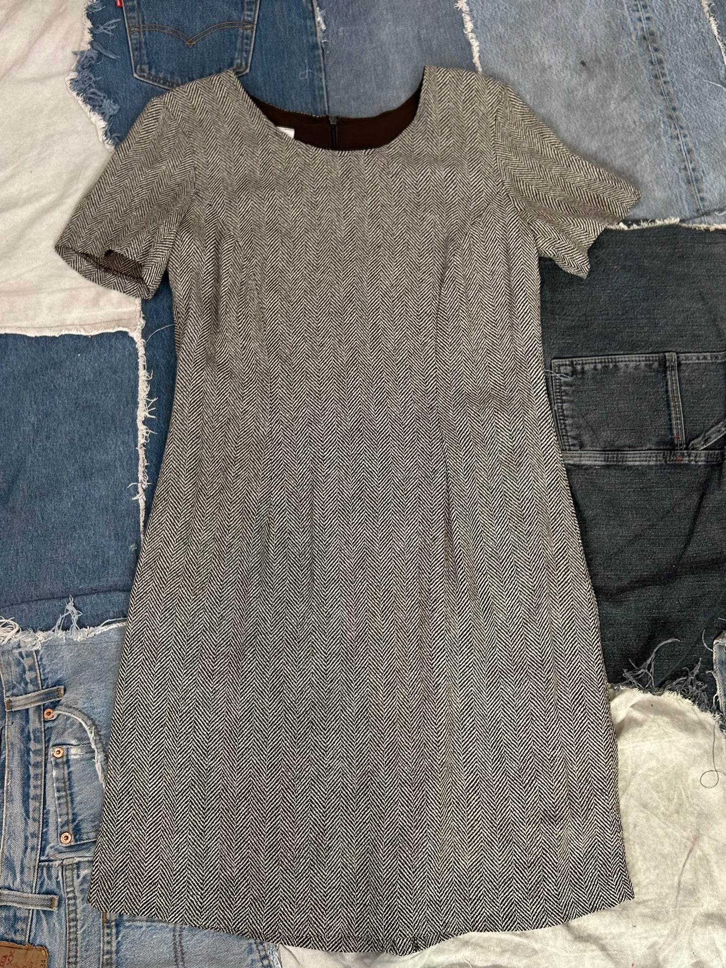Vintage Patterned Mini Dress
