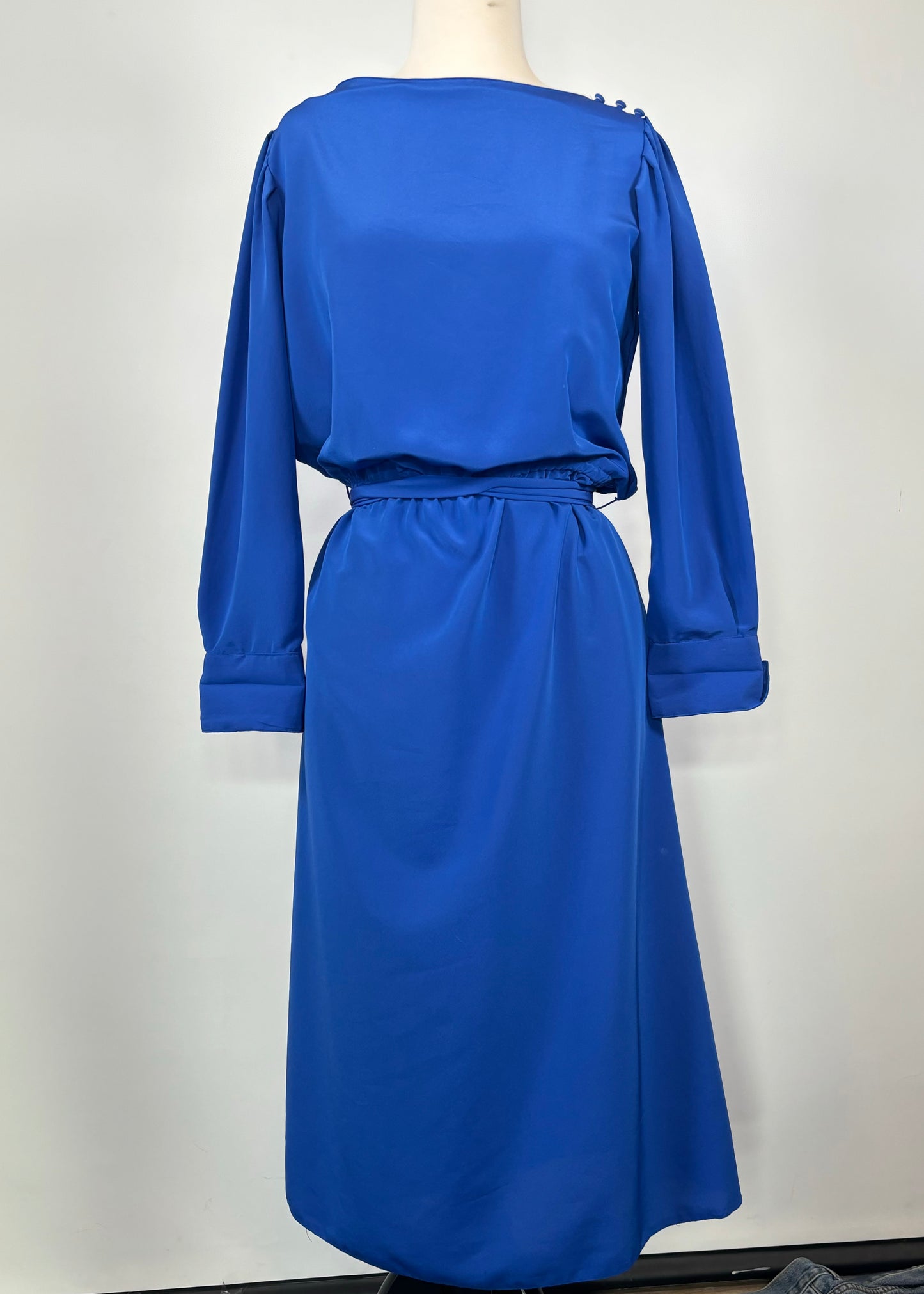 Vintage Blue Tie Dress