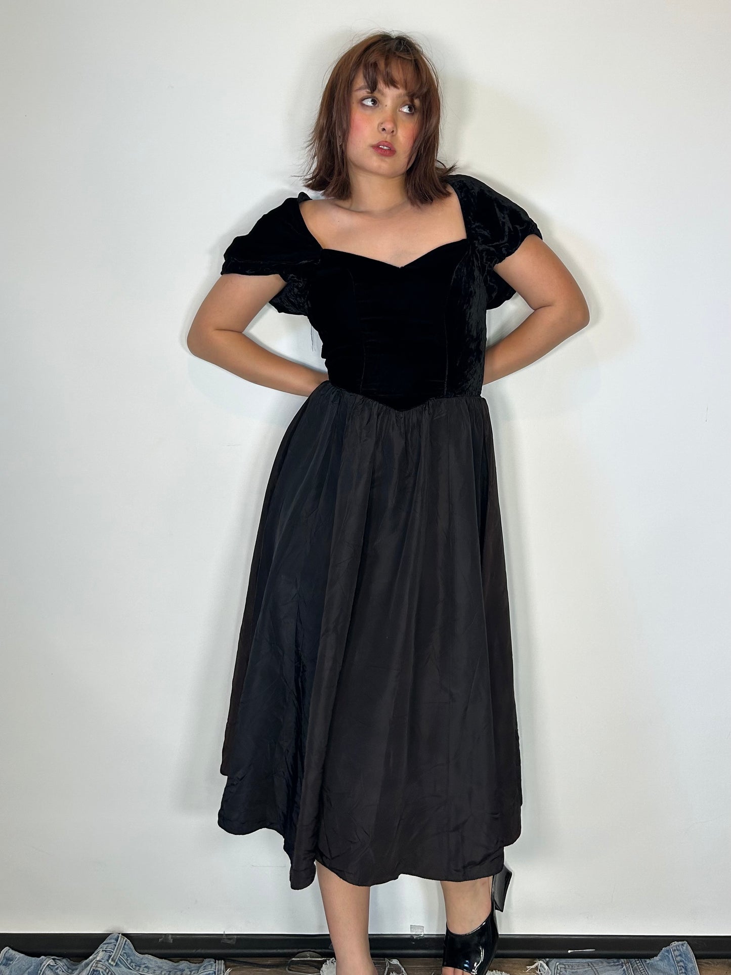 Vintage 80s Gothic Dress