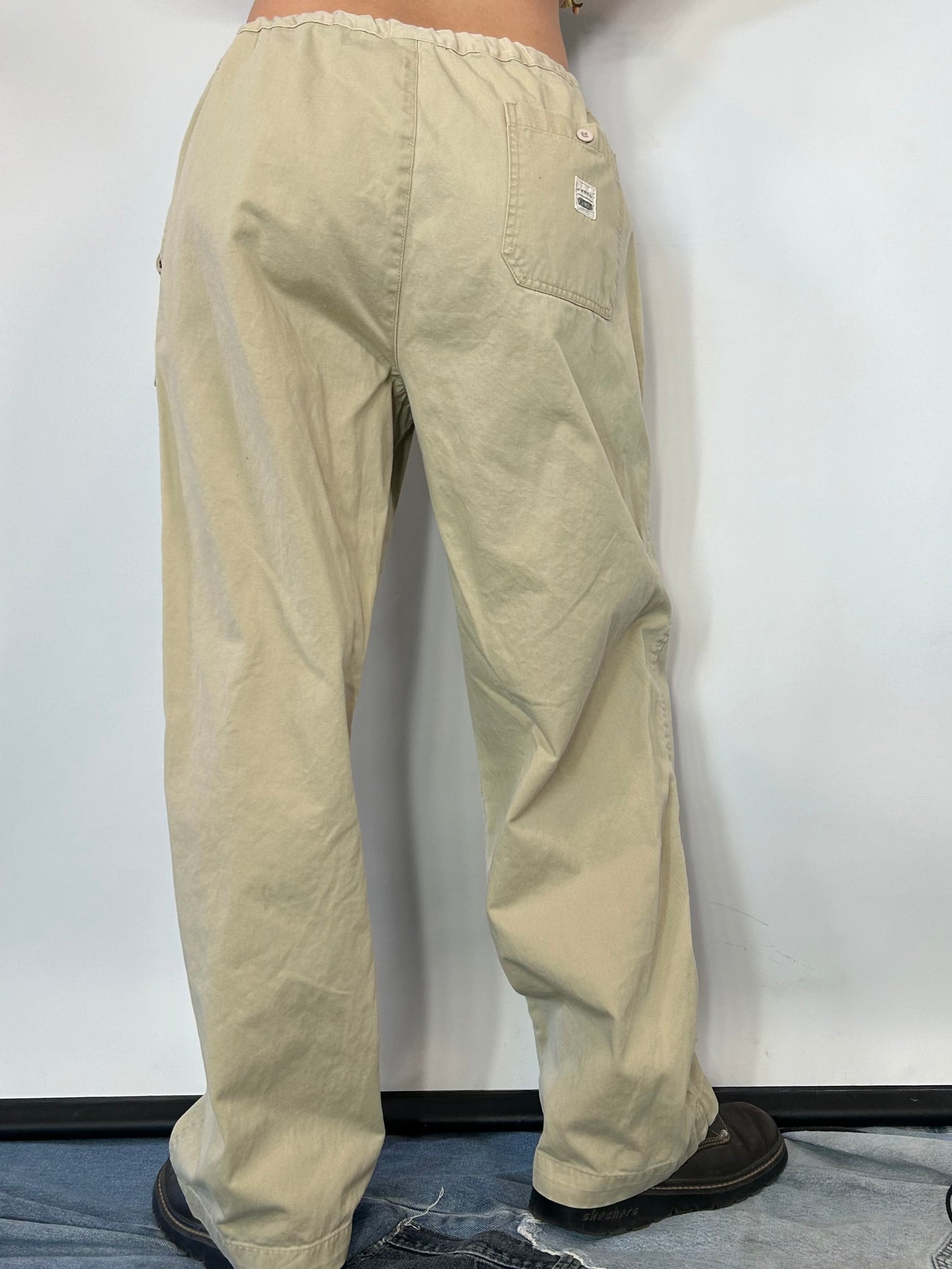 Khaki Drawstring Cargos