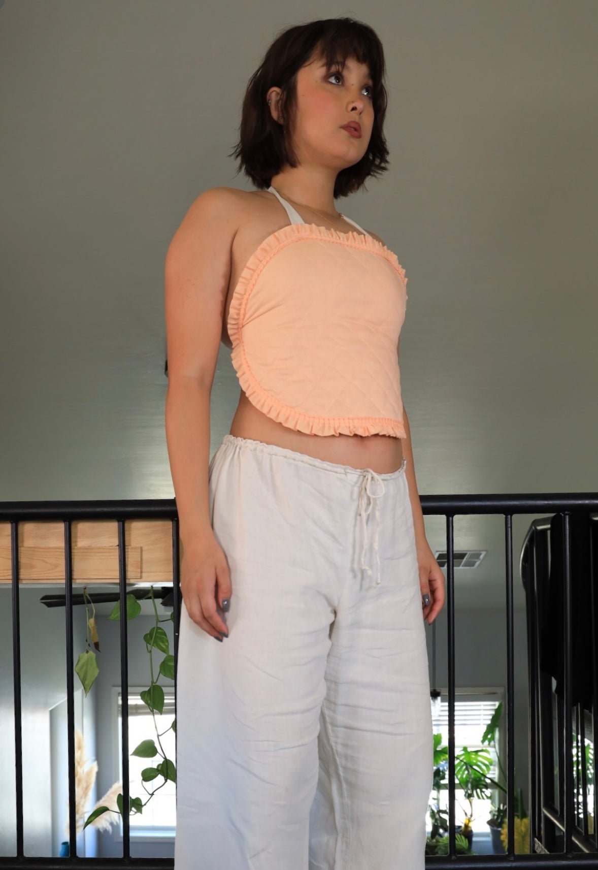 Pink Quilted Halter Top