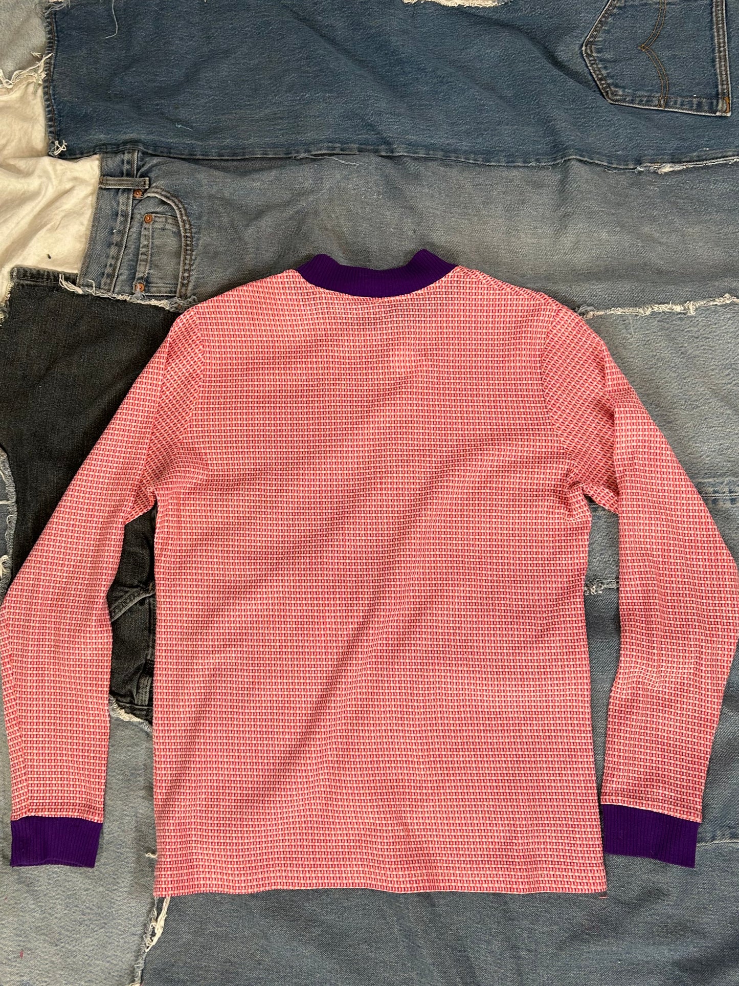 Vintage Pink & Purple Mock neck