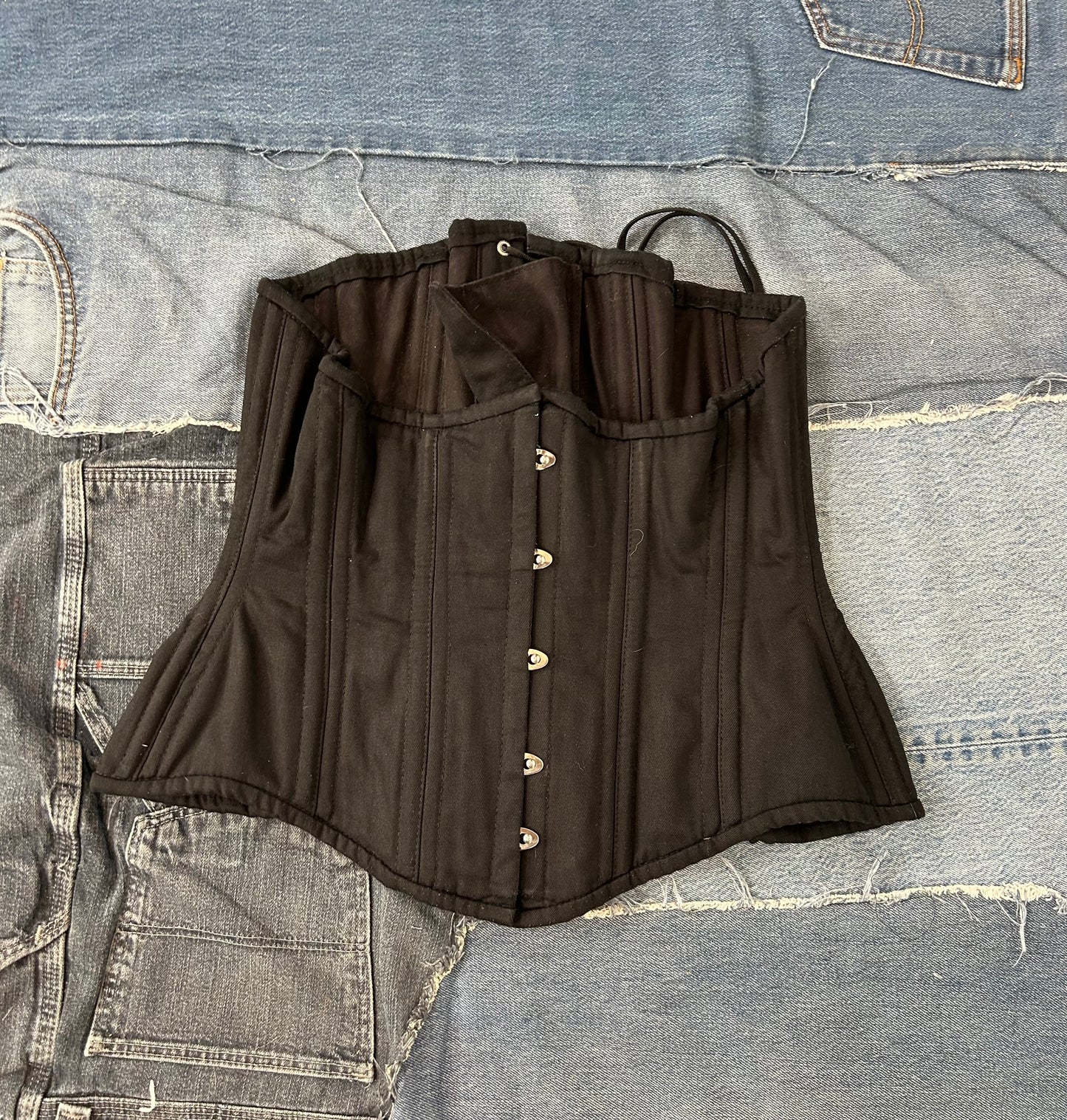 Black Lace-up Corset