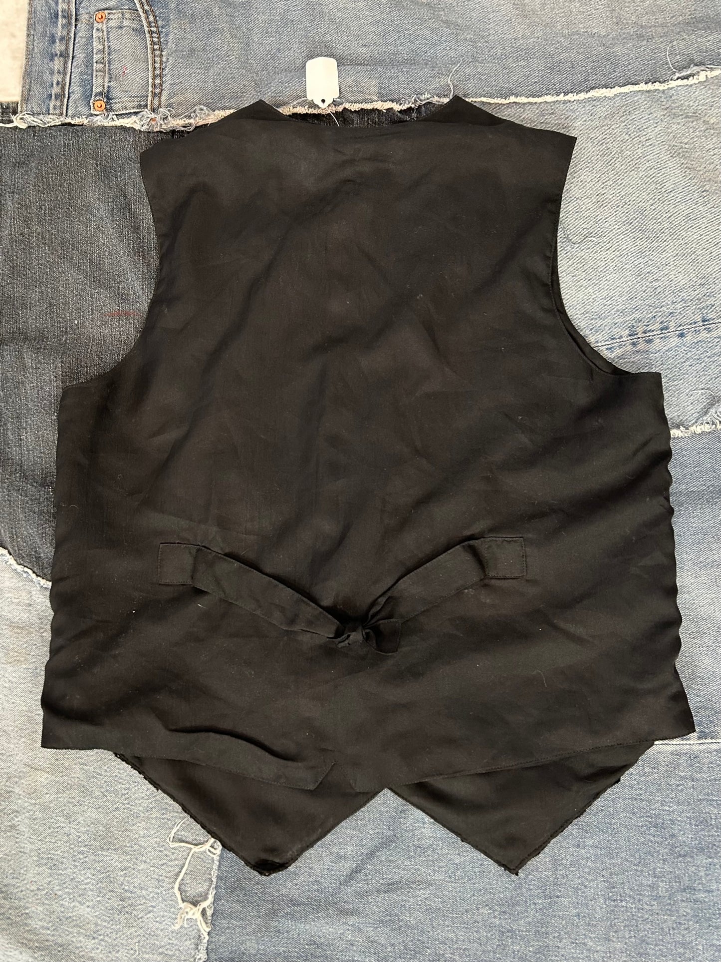Vintage Black Suede Vest