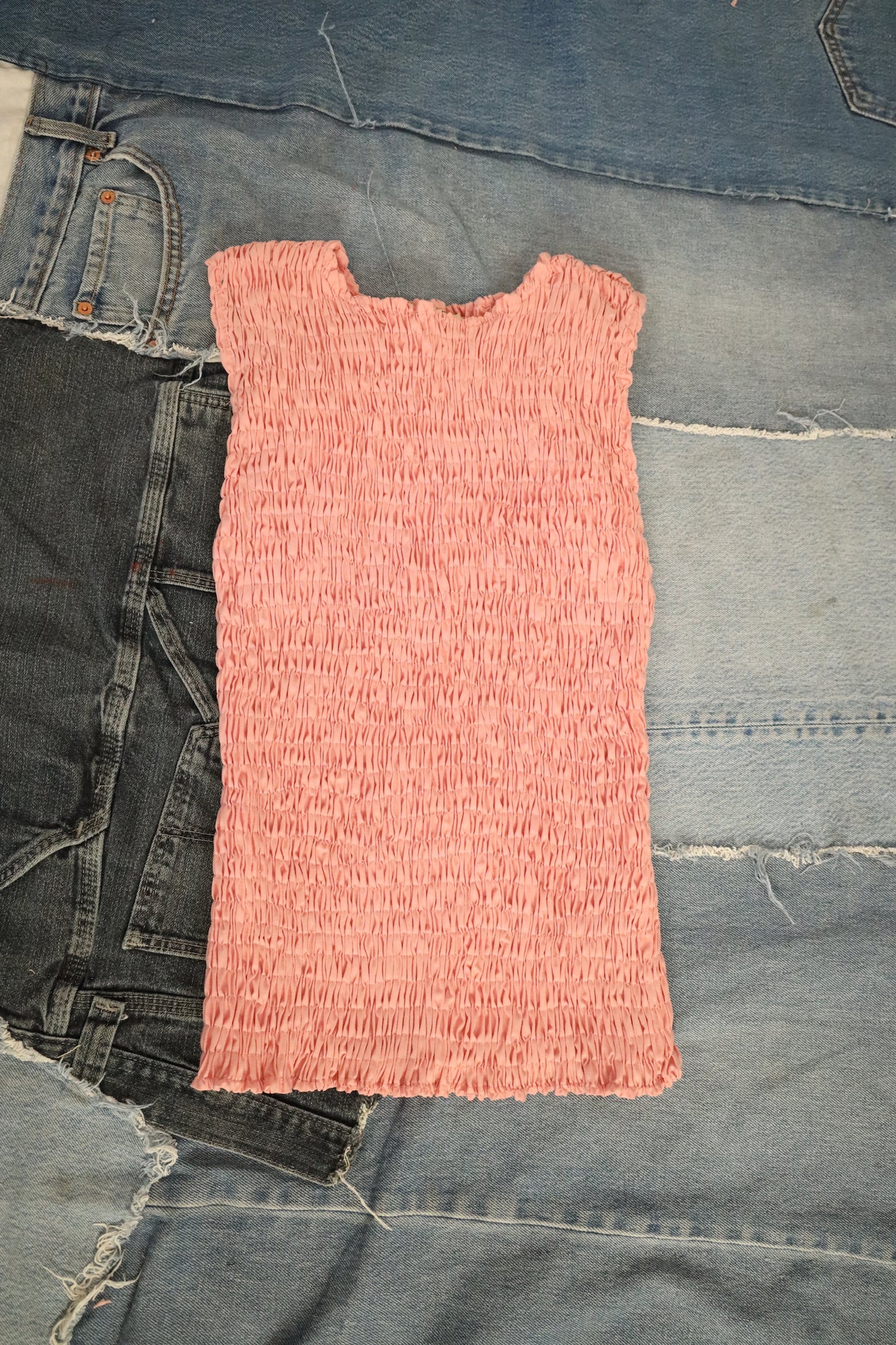 Dusty Pink Smocked Top