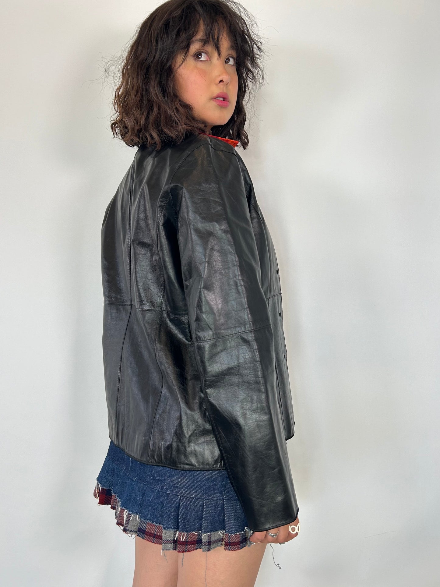 Leather Black Blazer