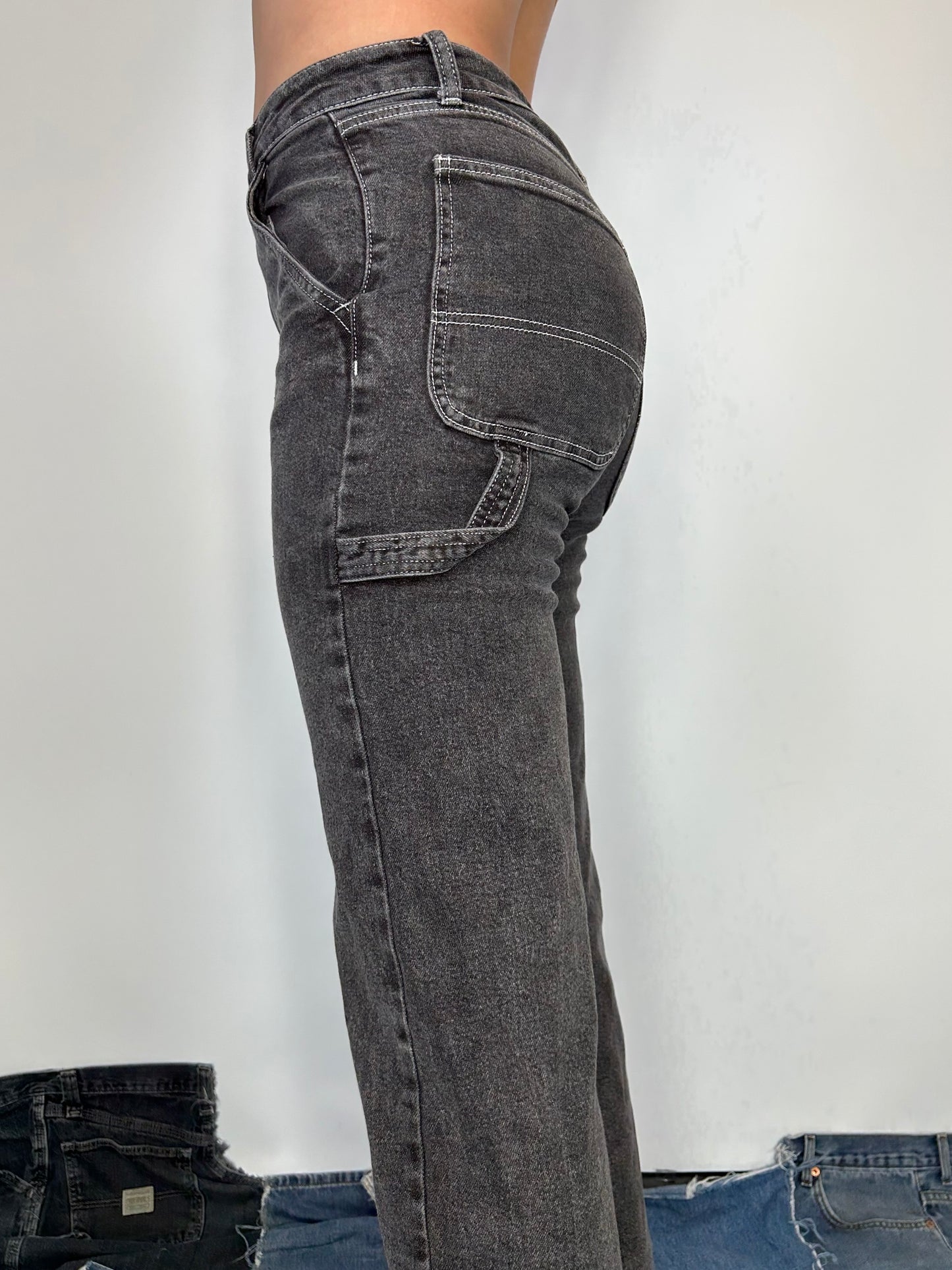 Faded Black Painter Jeans