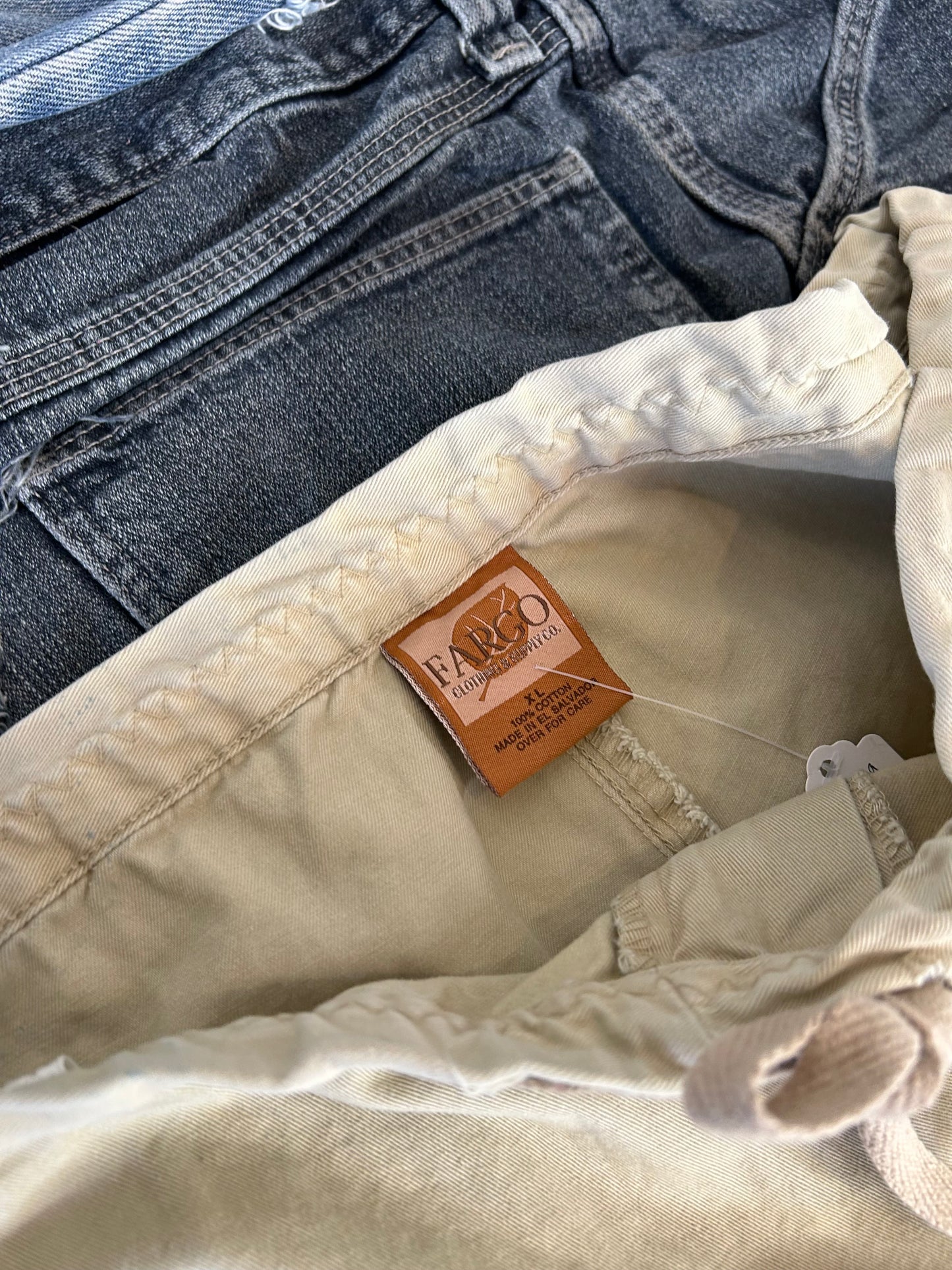 Khaki Drawstring Cargos