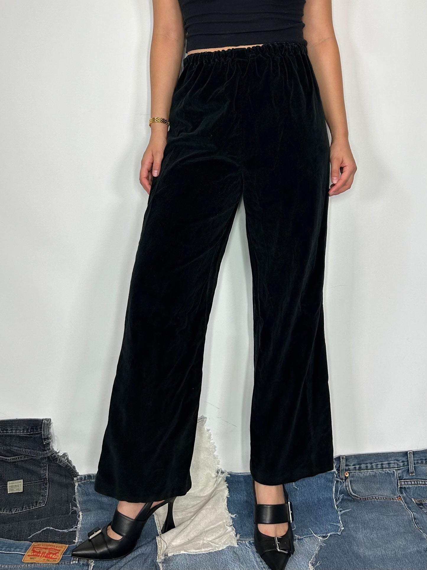 Black Velvet Pants