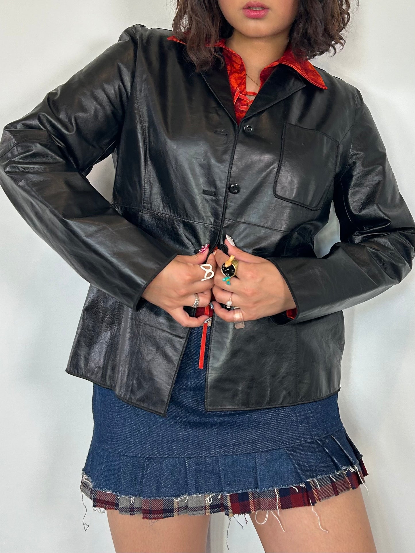 Leather Black Blazer