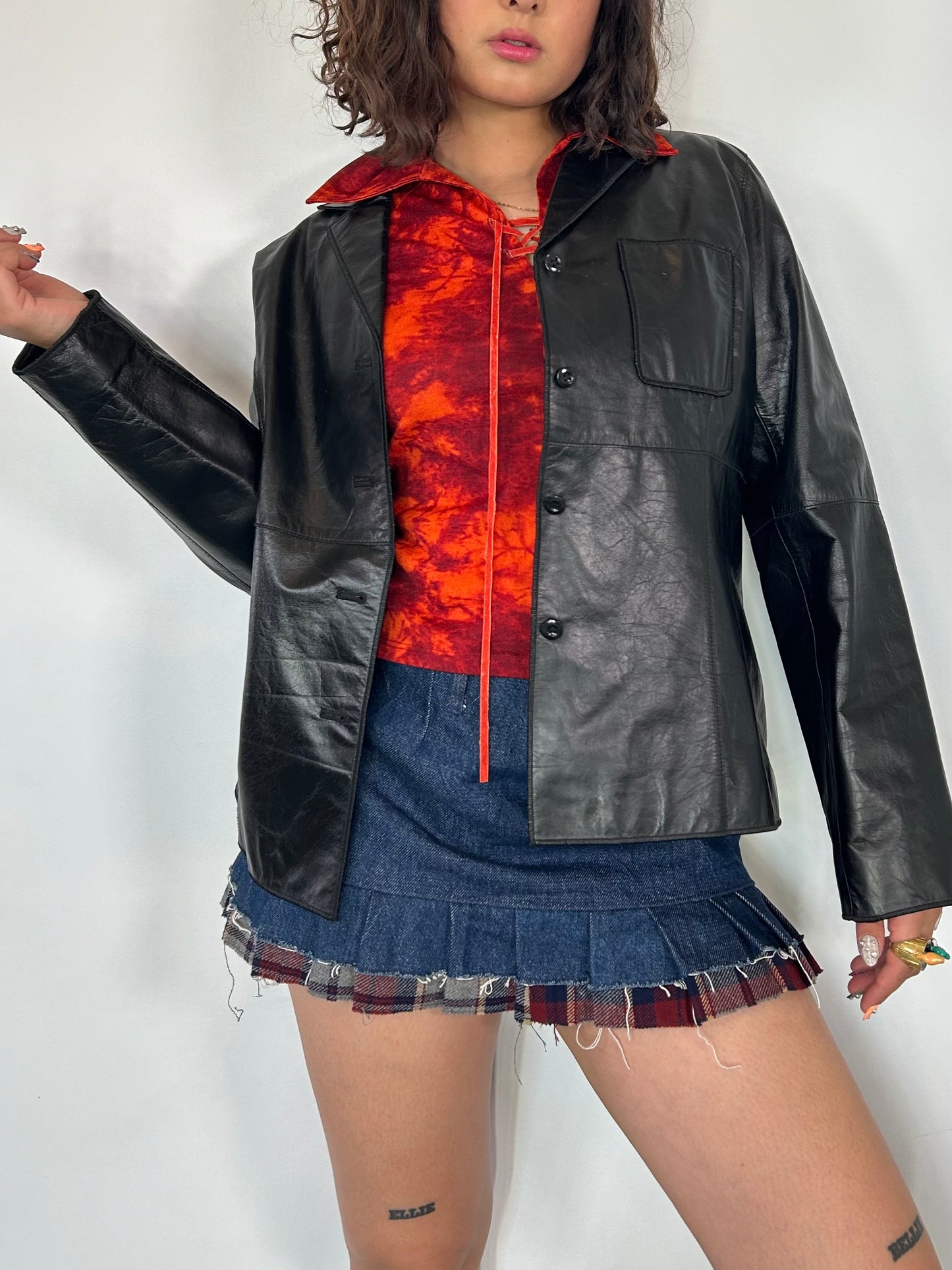 Leather Black Blazer