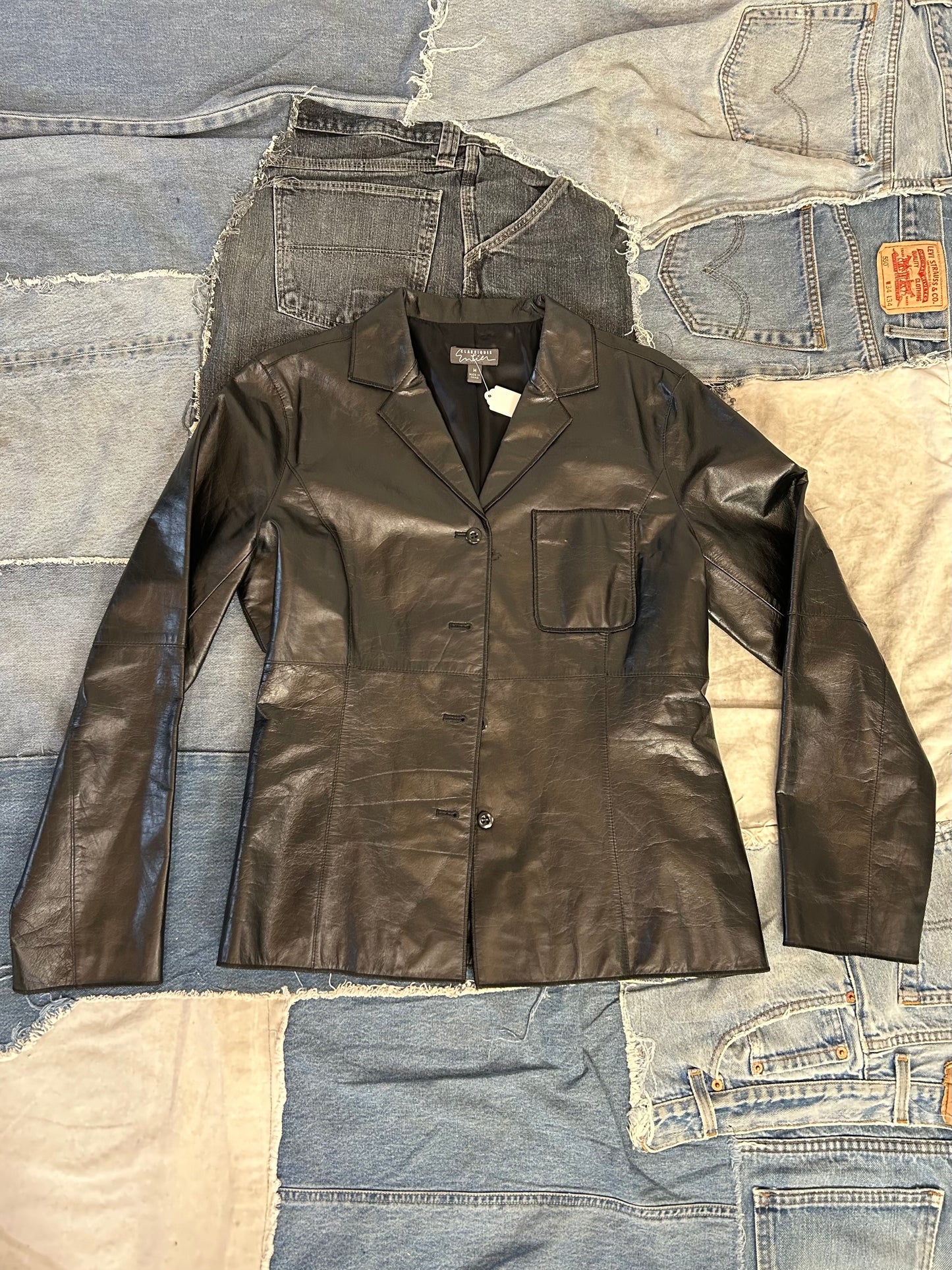 Leather Black Blazer