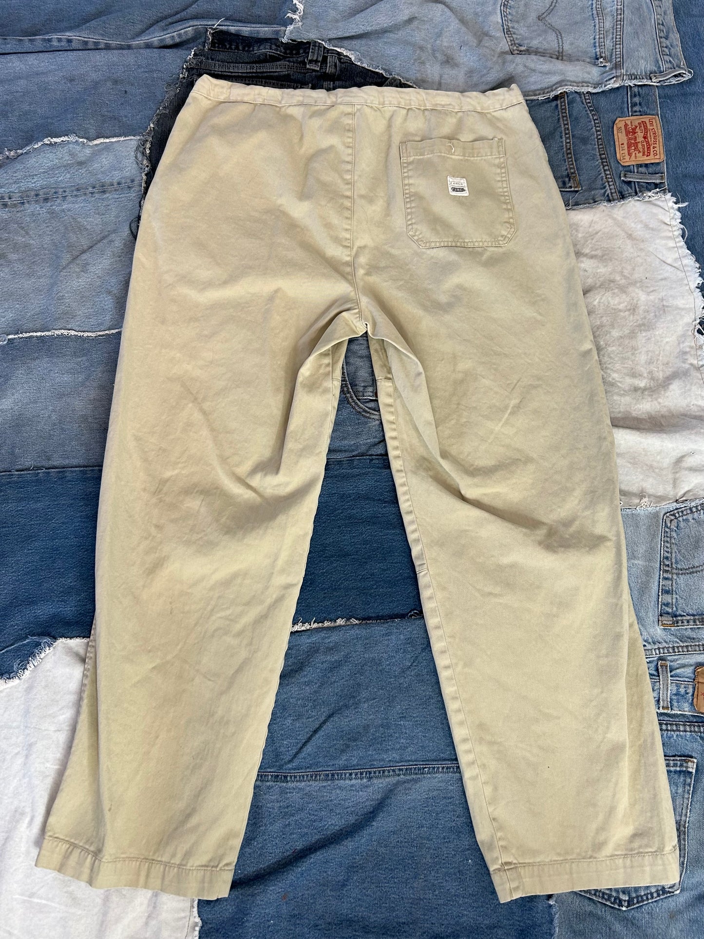 Khaki Drawstring Cargos