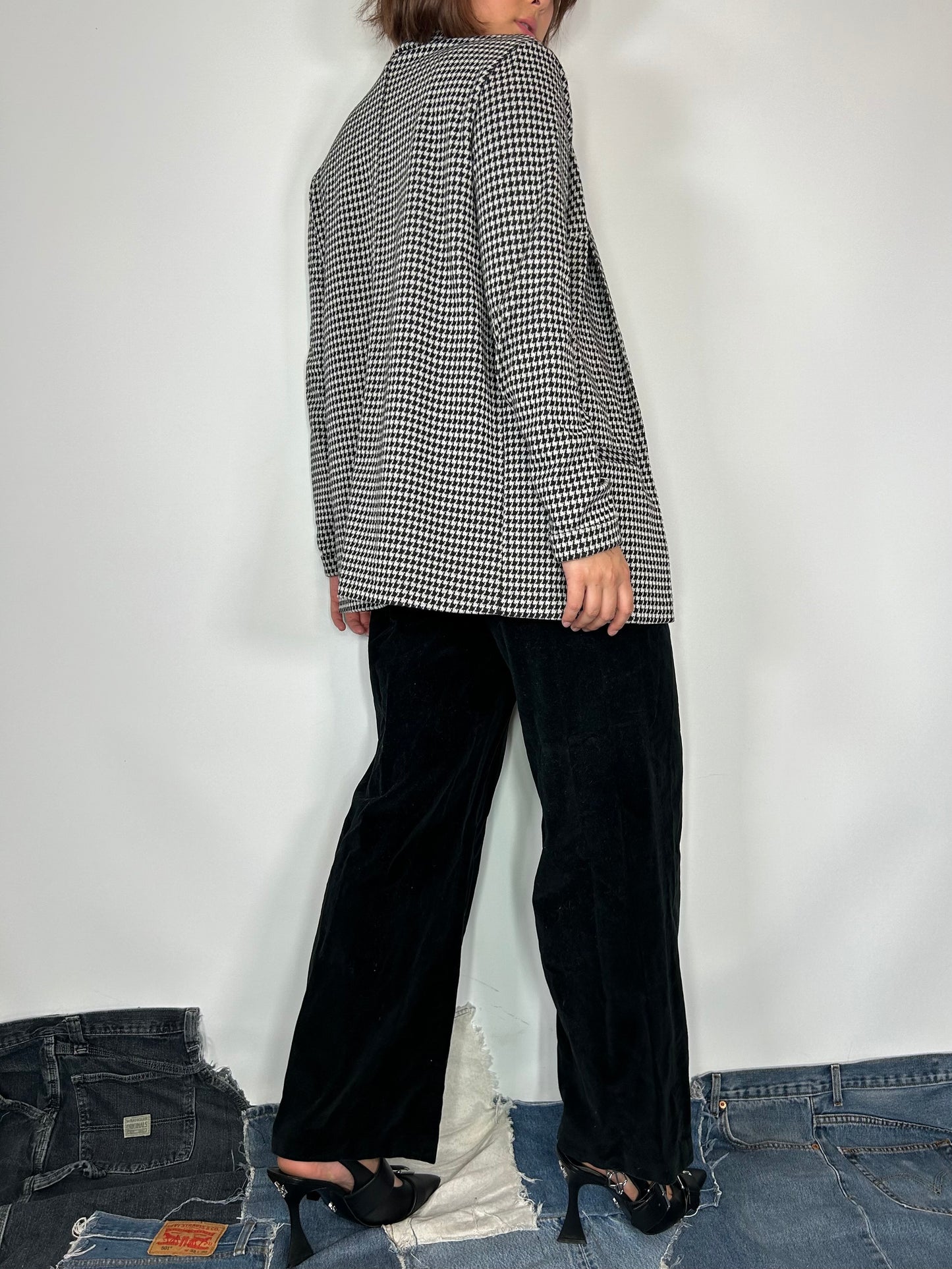 Houndstooth Relaxed Blazer