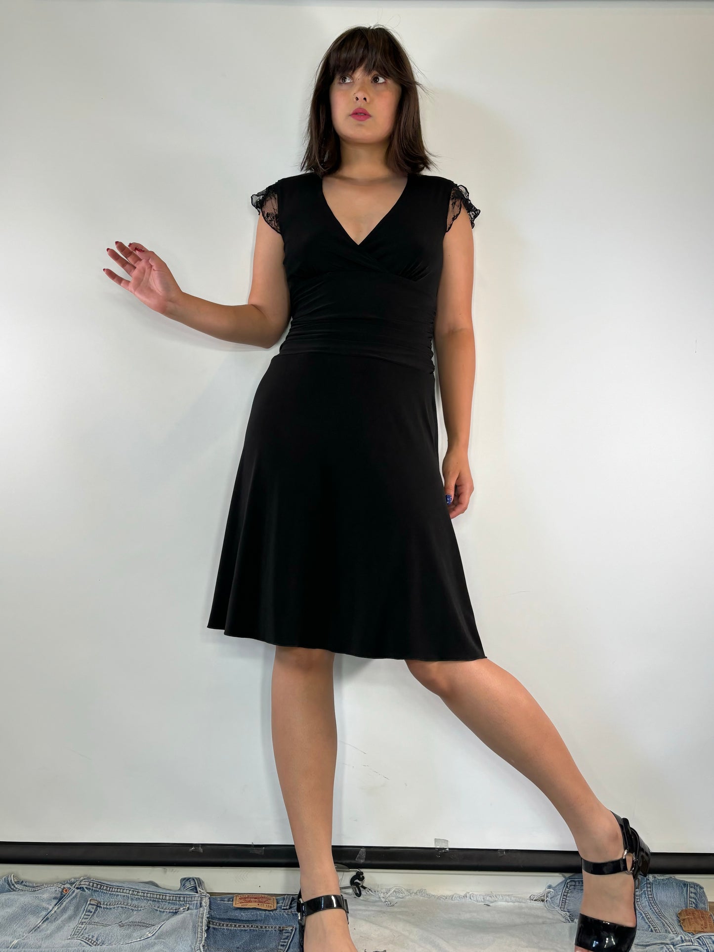 Vintage Black Drop Waist Dress