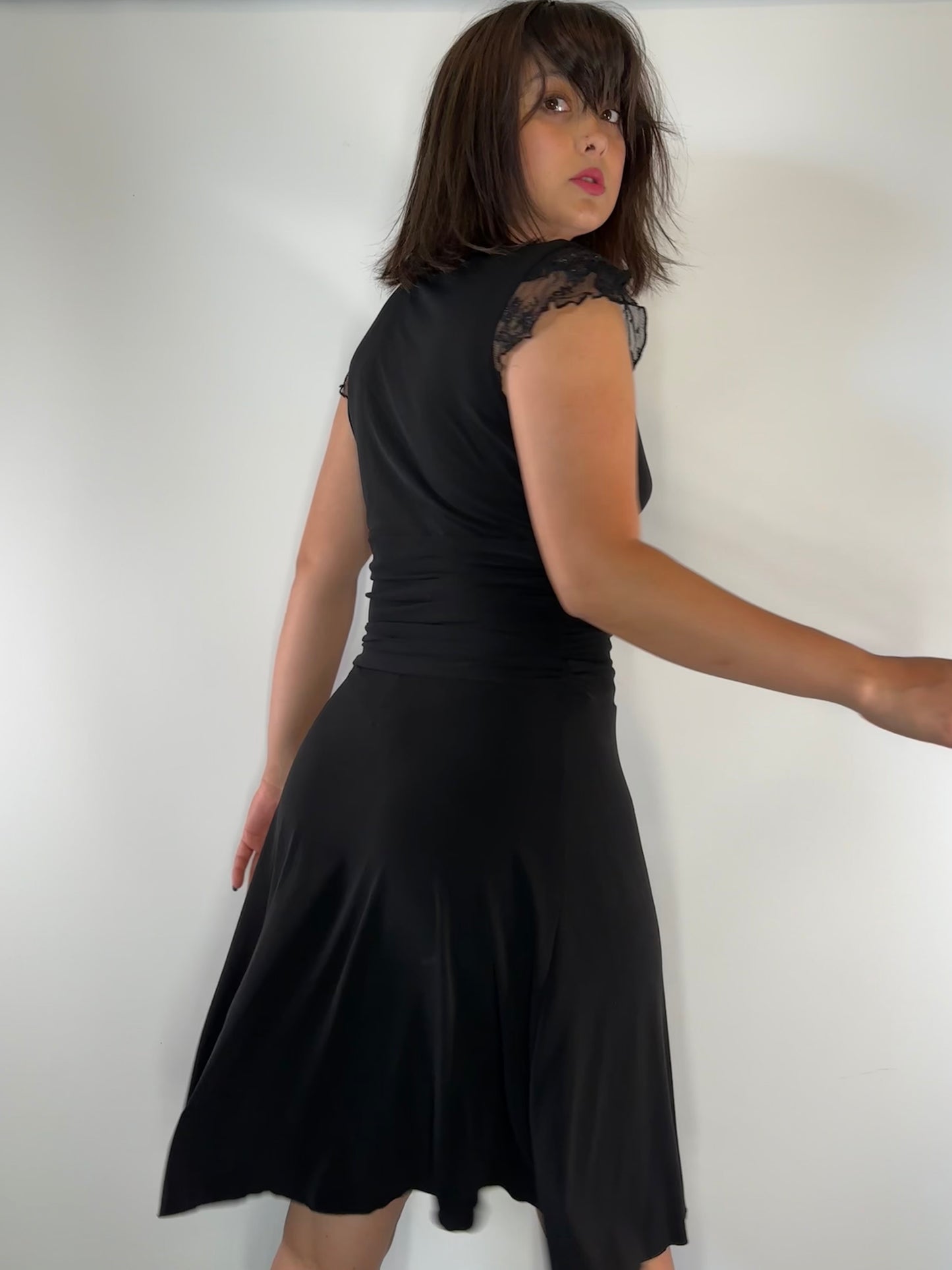 Vintage Black Drop Waist Dress