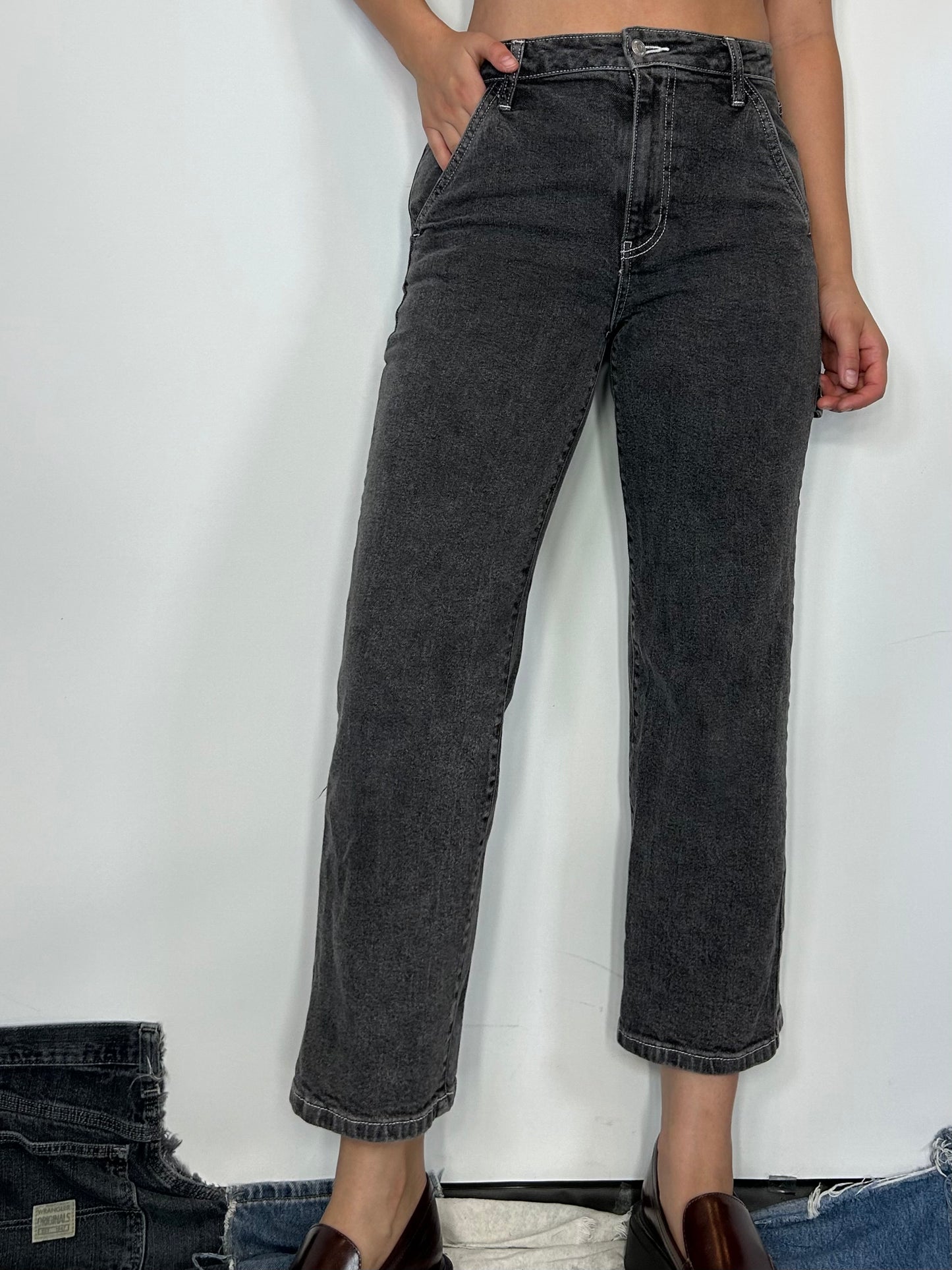 Faded Black Painter Jeans