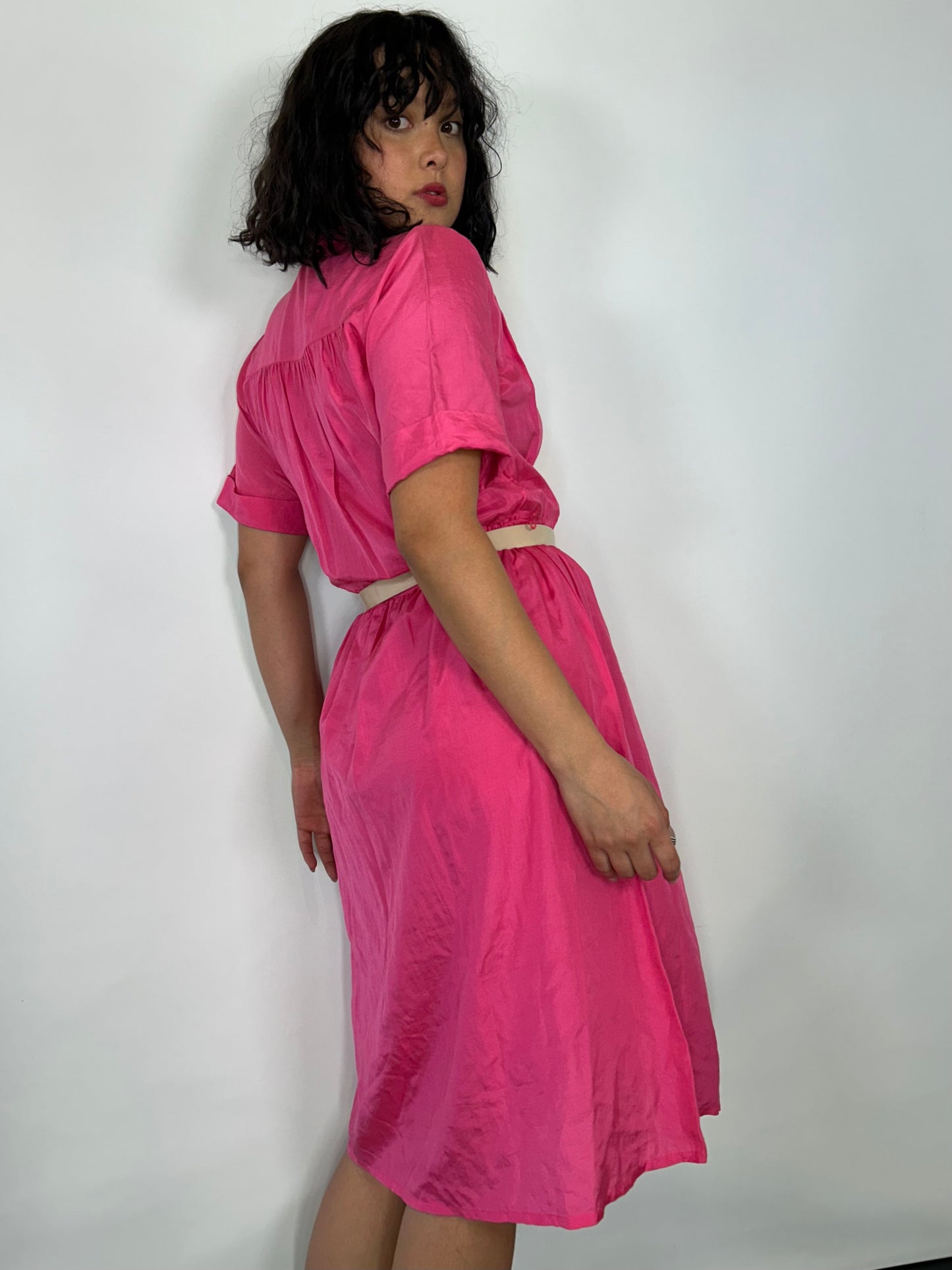 Vintage Silky Pink Dress