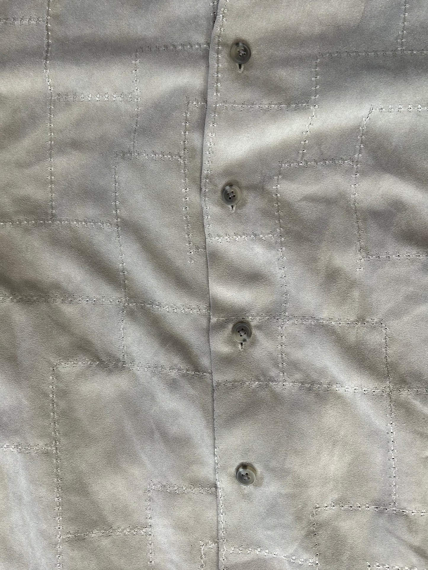 Tan Patchwork Button-up