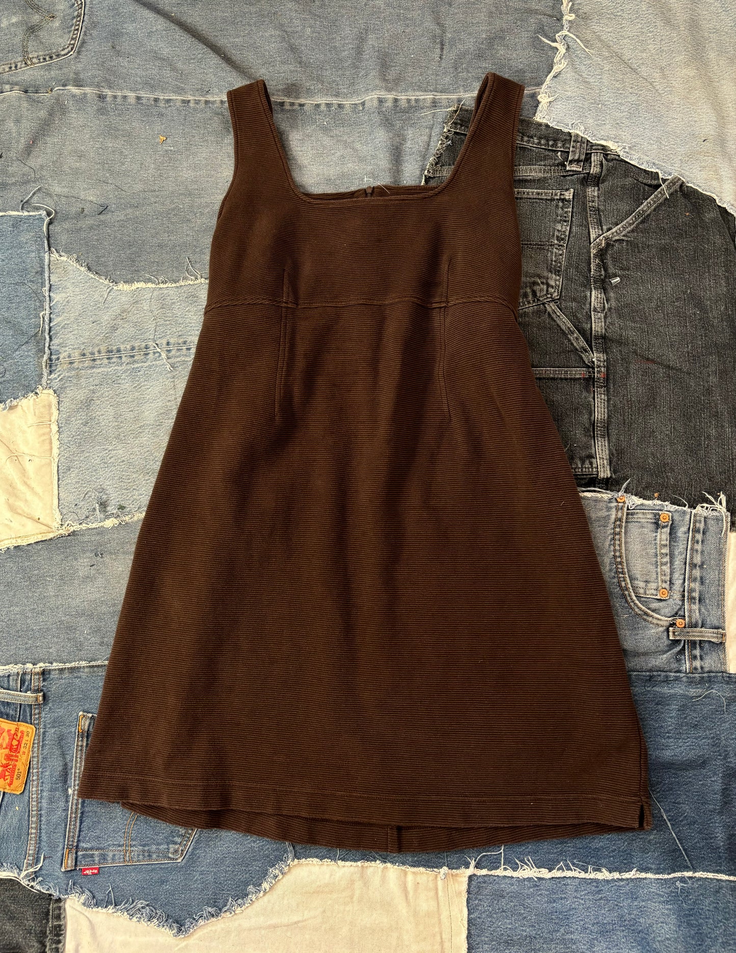 Vintage Ribbed Mini Dress