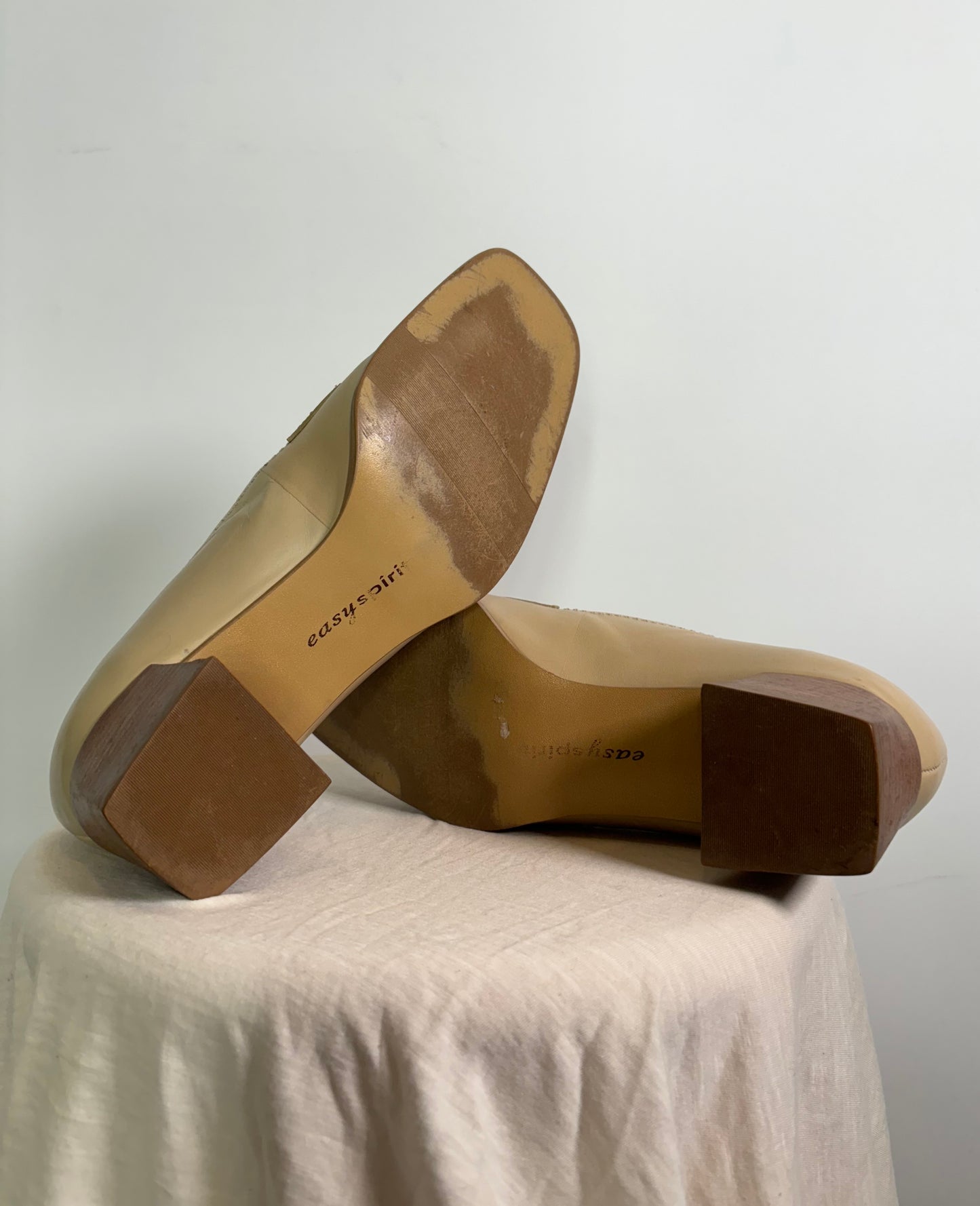Tan Heeled Loafers