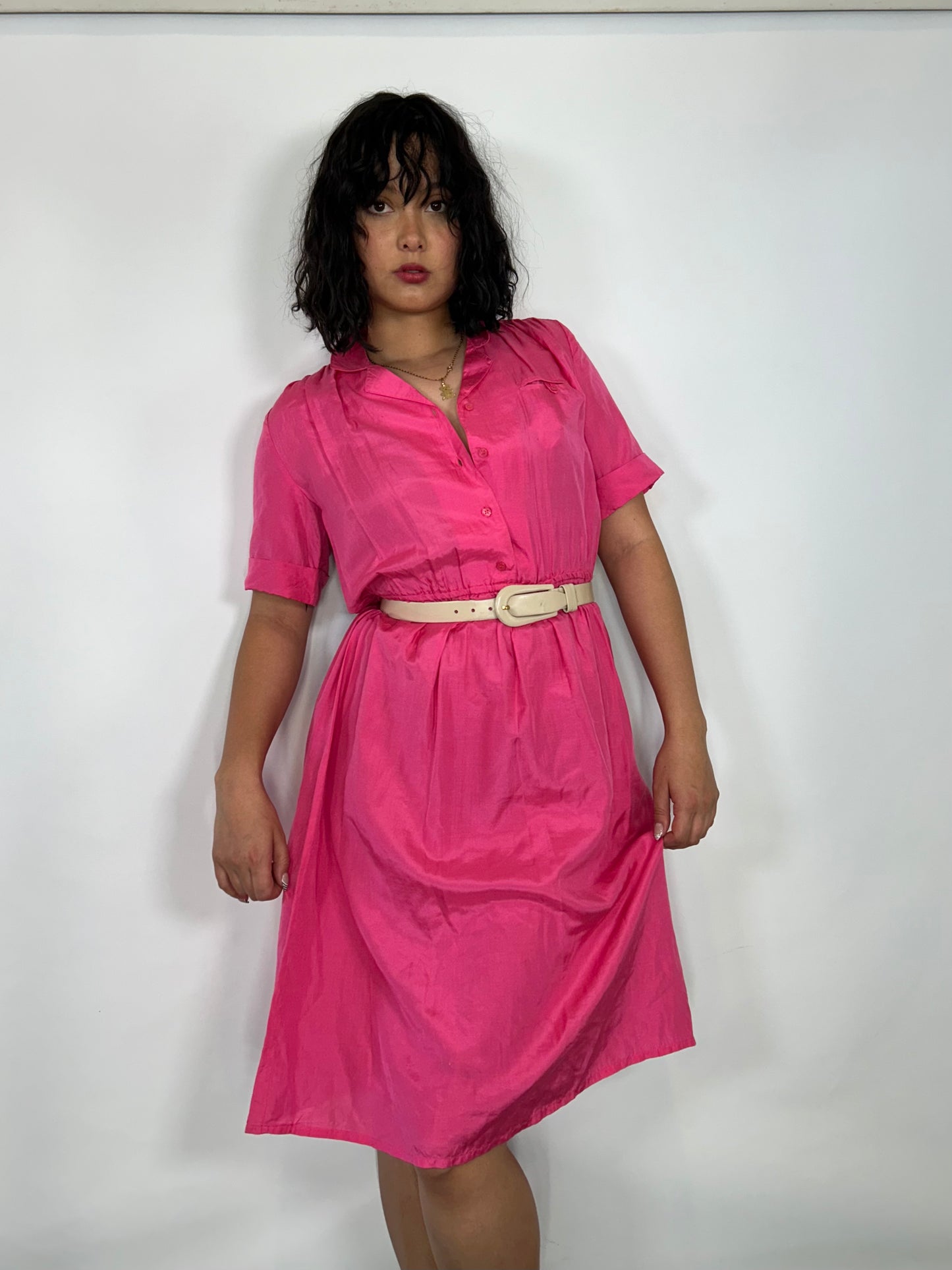 Vintage Silky Pink Dress