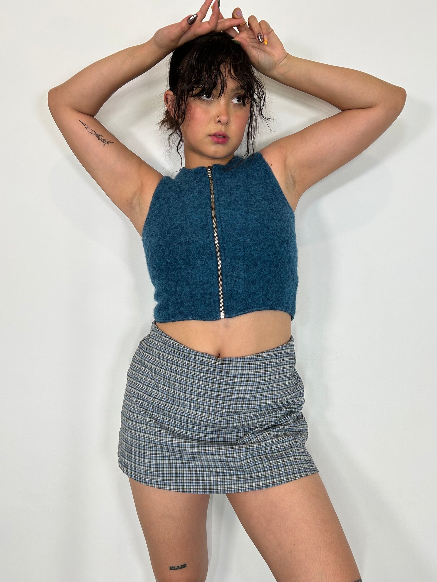 Blue Zip-up Vest