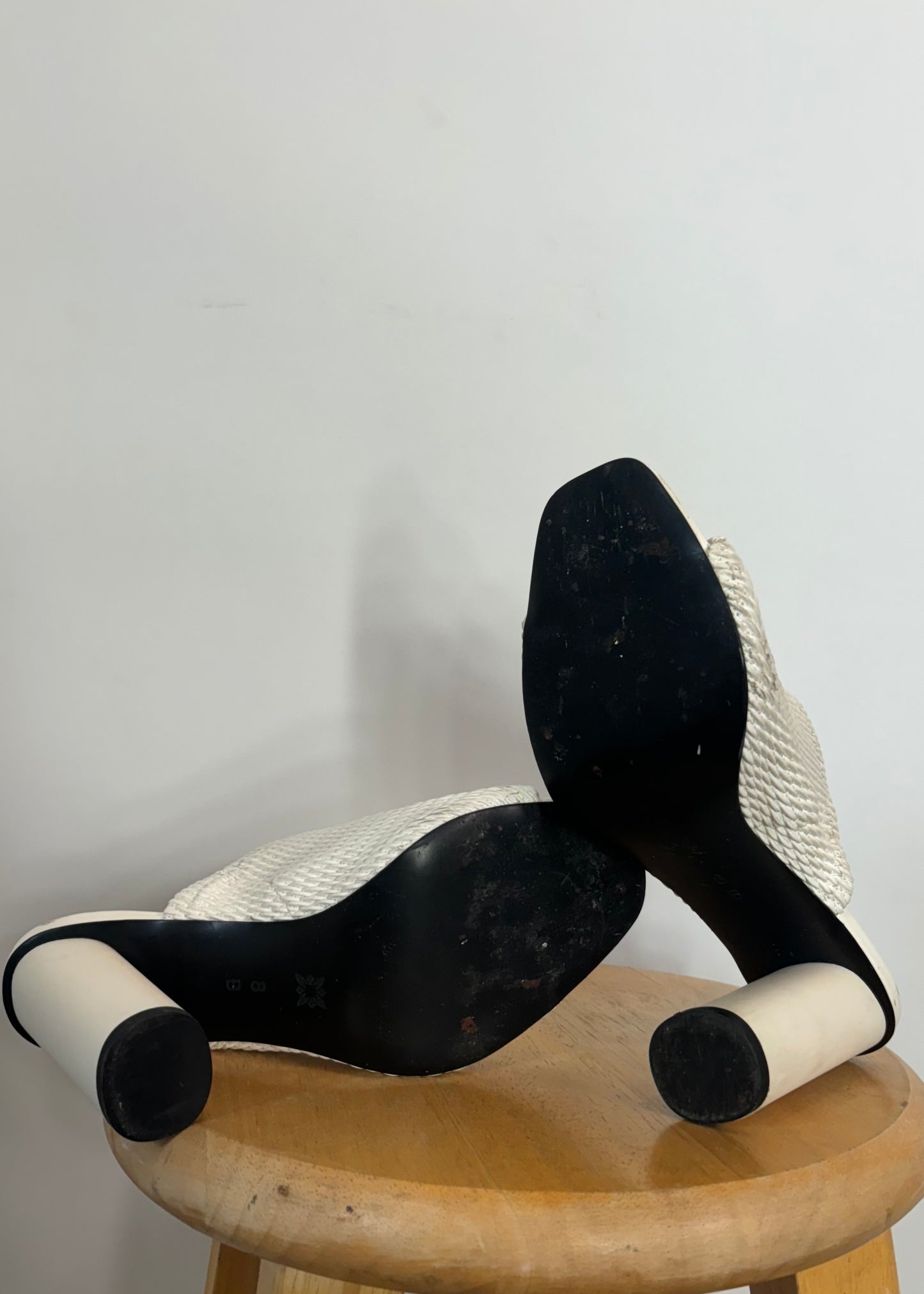 White Open Toed Heels