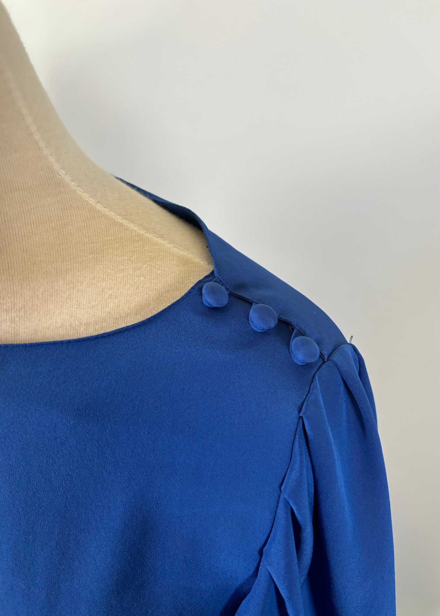 Vintage Blue Tie Dress