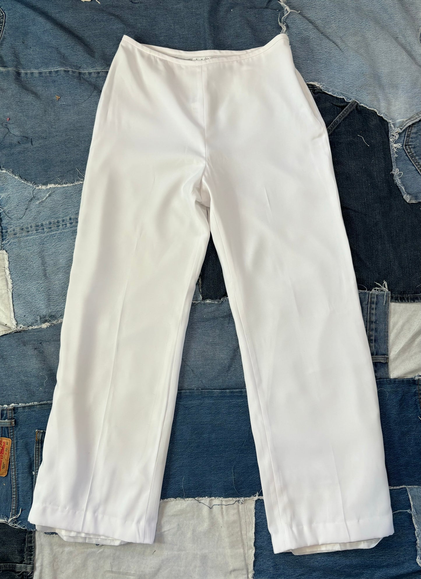 White Flowy Pants