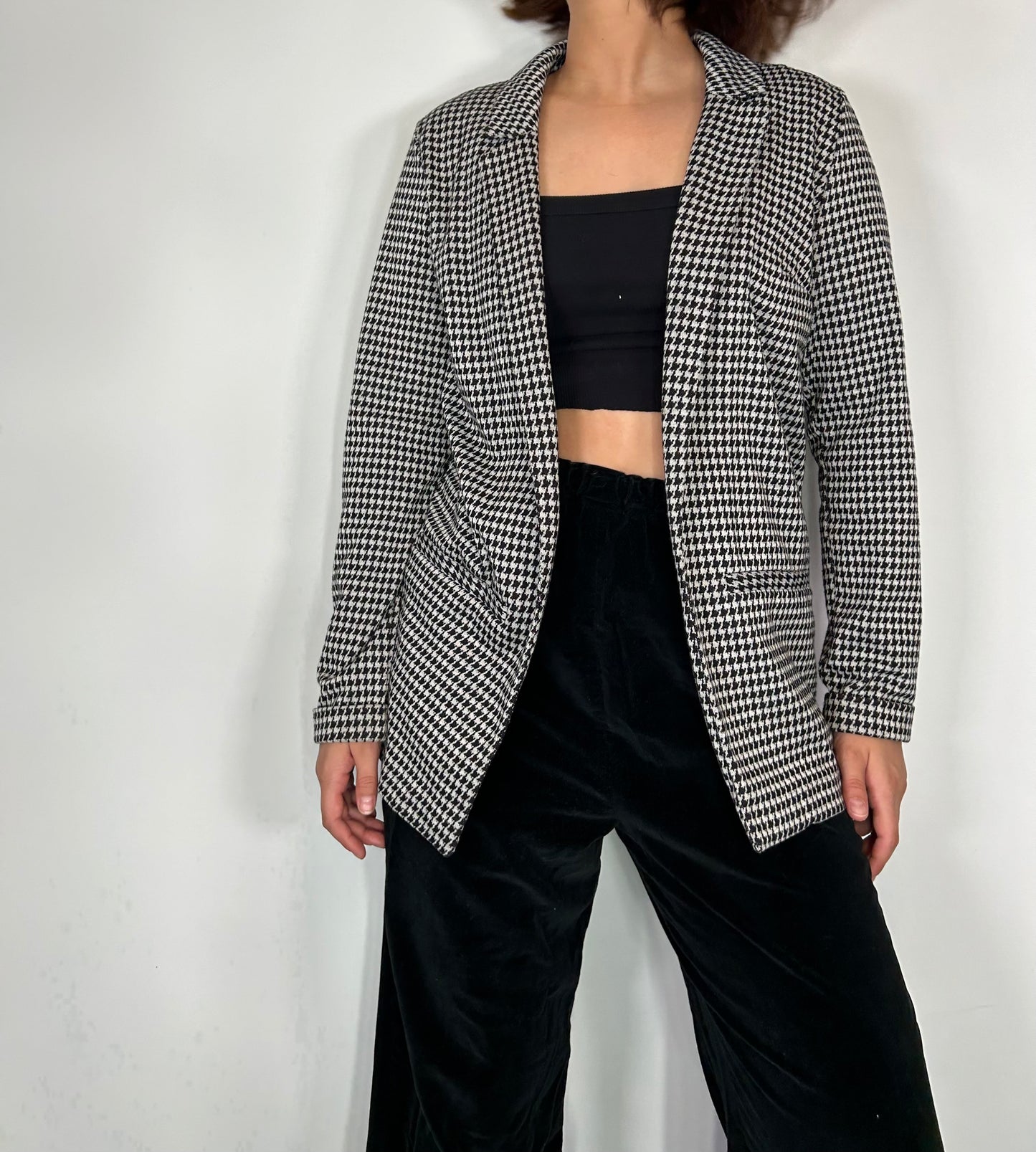 Houndstooth Relaxed Blazer