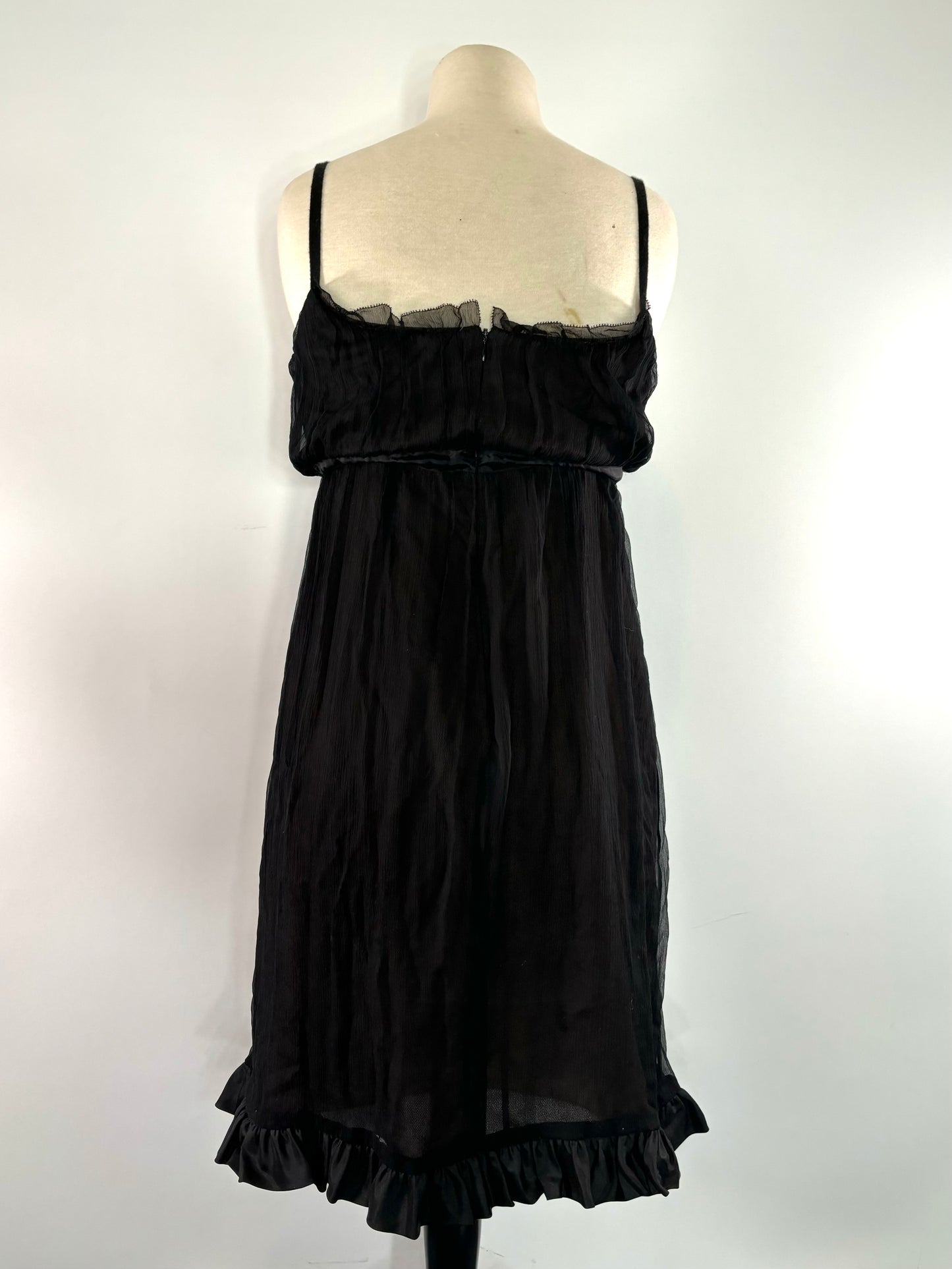 Vera Wang Black Sheer Flowy Dress