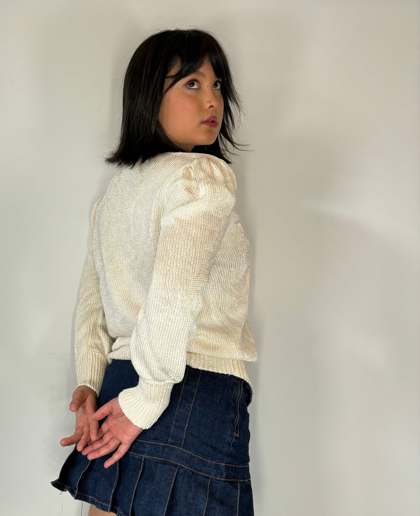 Vintage Floral Beaded 80’s Sweater