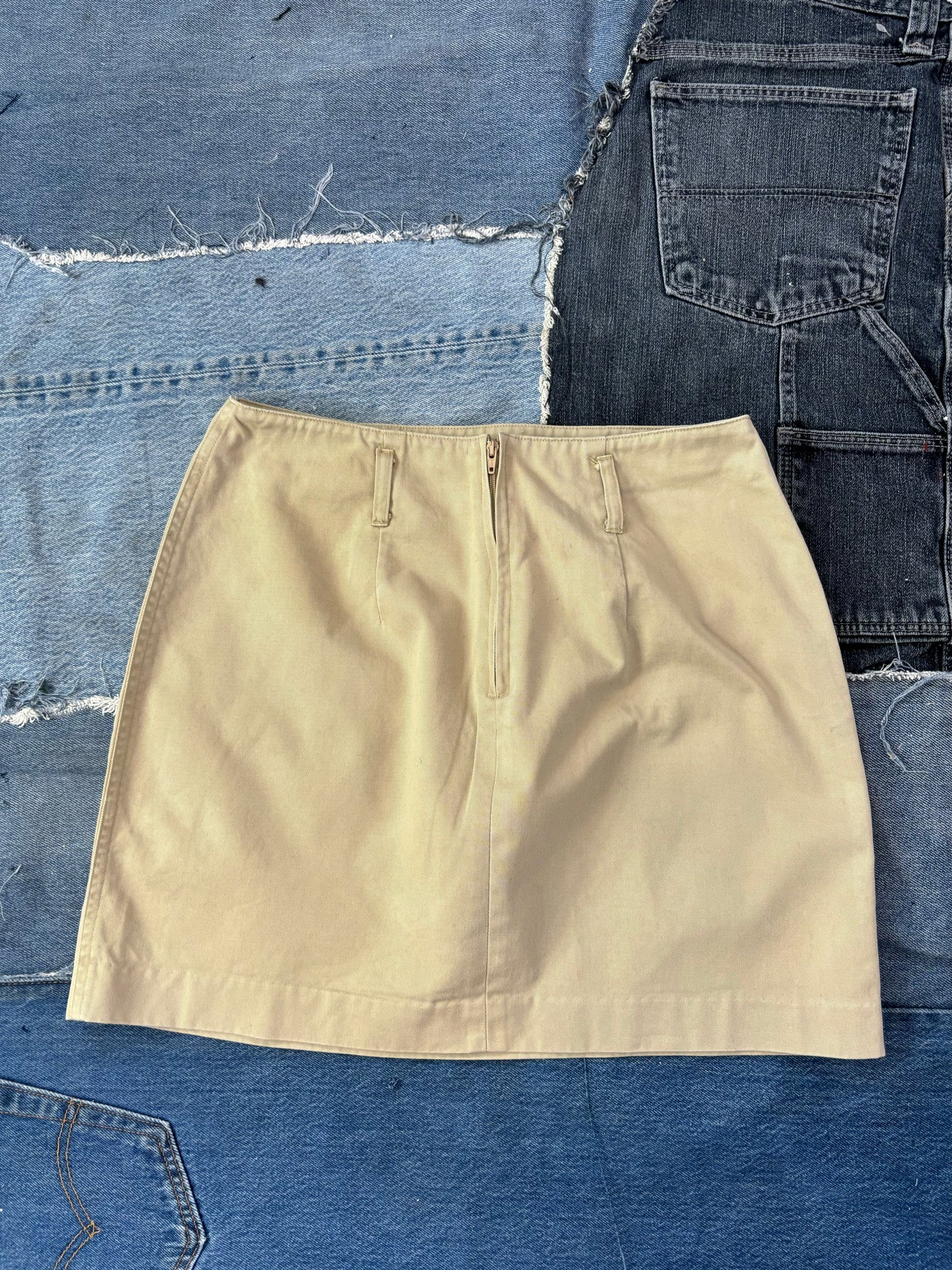 Vintage Tan Mini Skirt