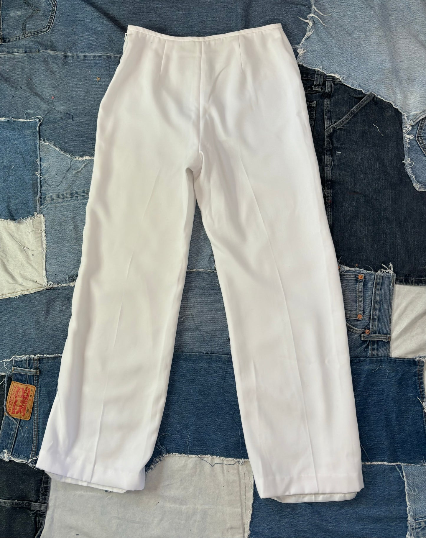 White Flowy Pants