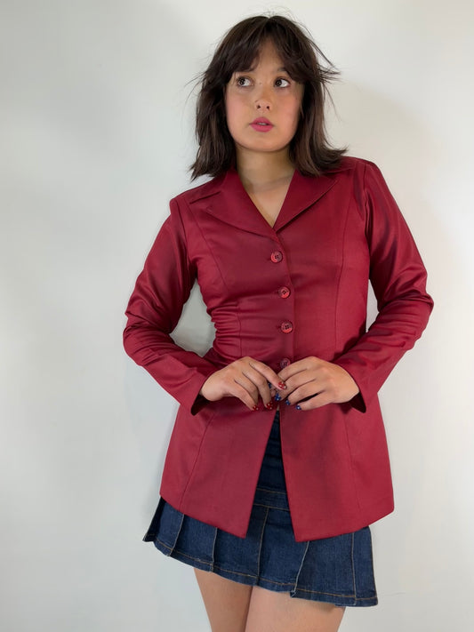 Vintage Red Button up Top