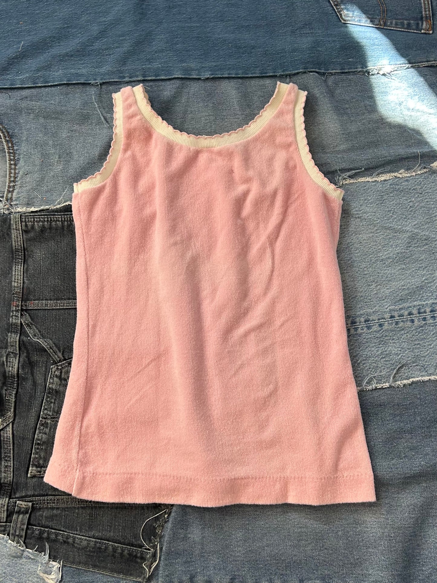 Pink and White tank