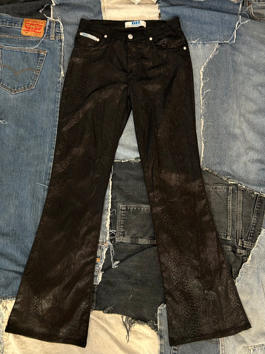 Vintage Black wax Skin Pants