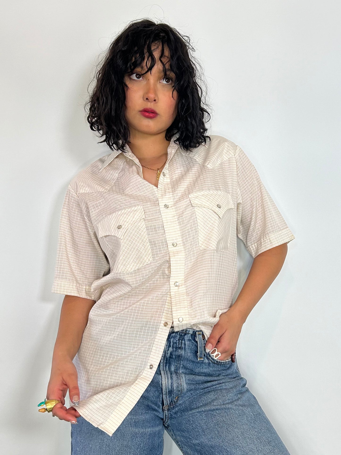 Vintage Pearl Snap Short Sleeve